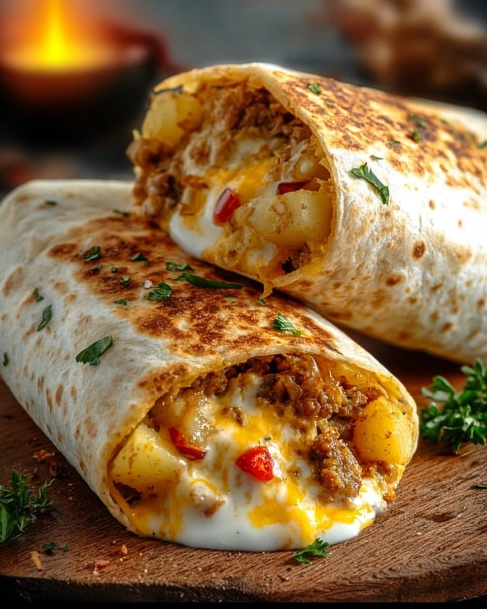 Cheesy Potato Burritos Comfort Meal