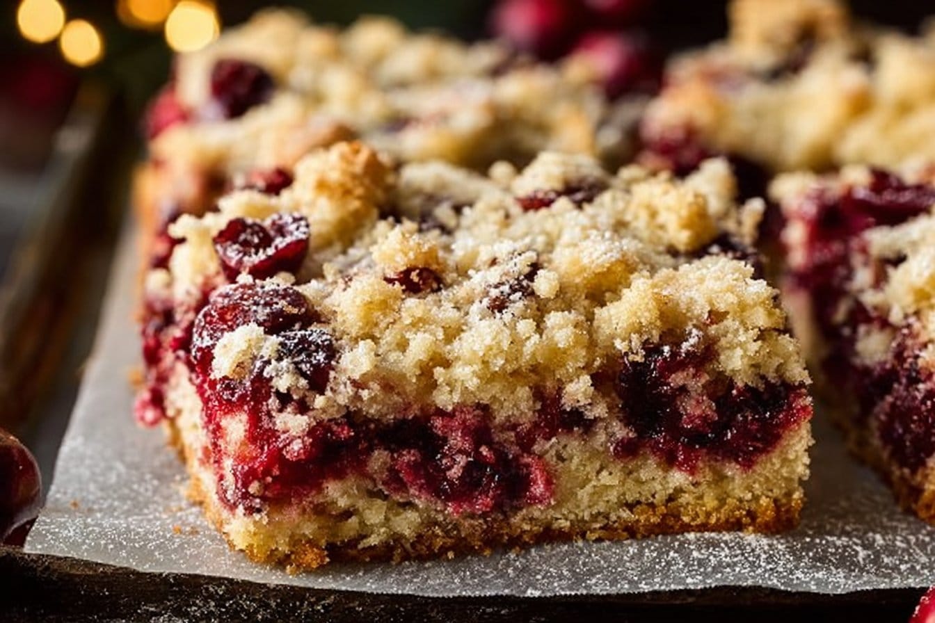 Moist Christmas Cranberry Bars
