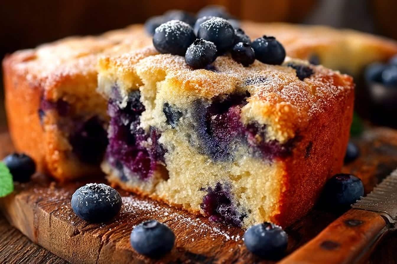 Melt-in-Your-Mouth Blueberry Breakfast Cake - theamazingfood