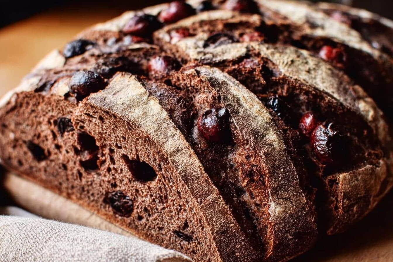 Chocolate Cherry Sourdough Bread