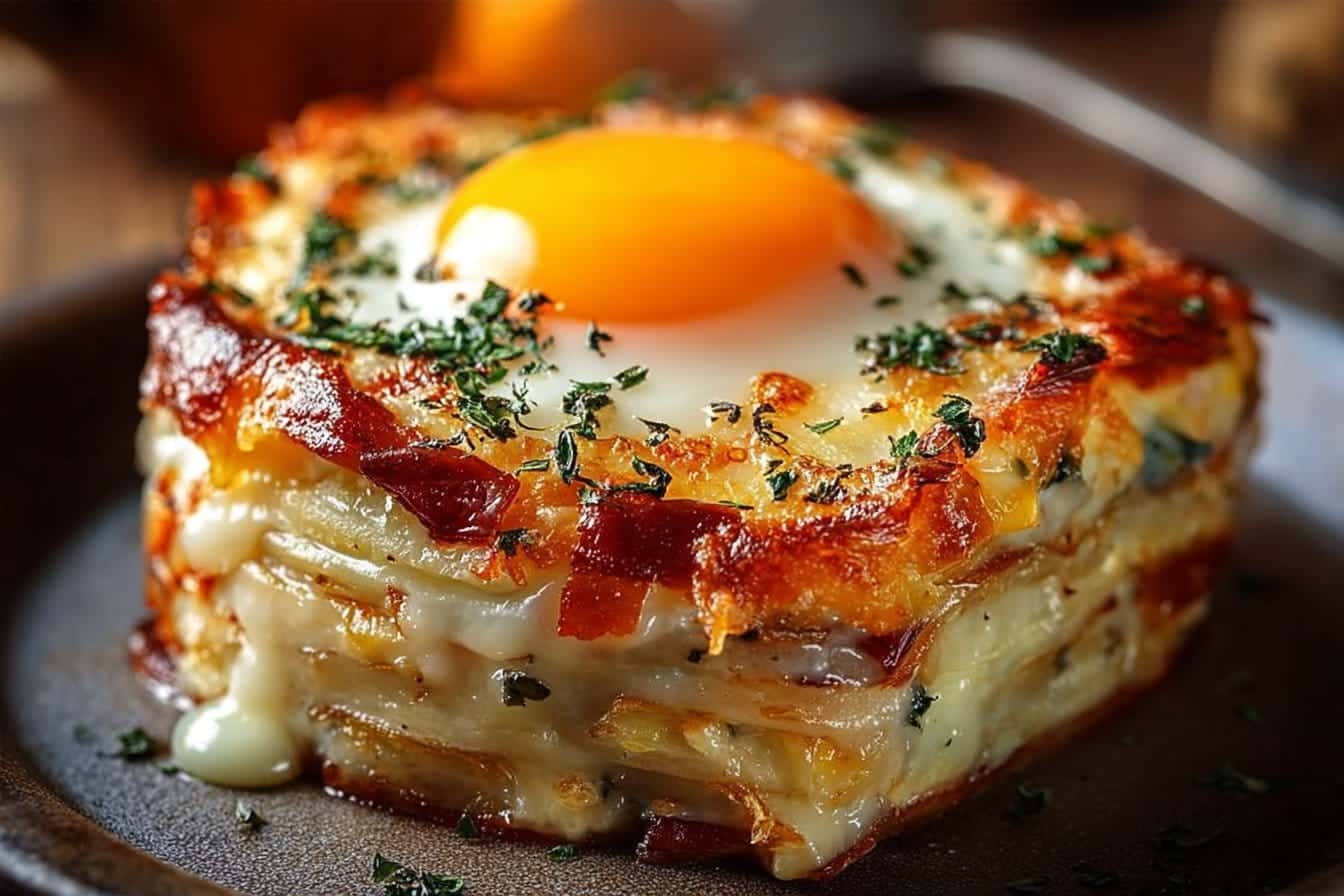 Baked Eggs Napoleon