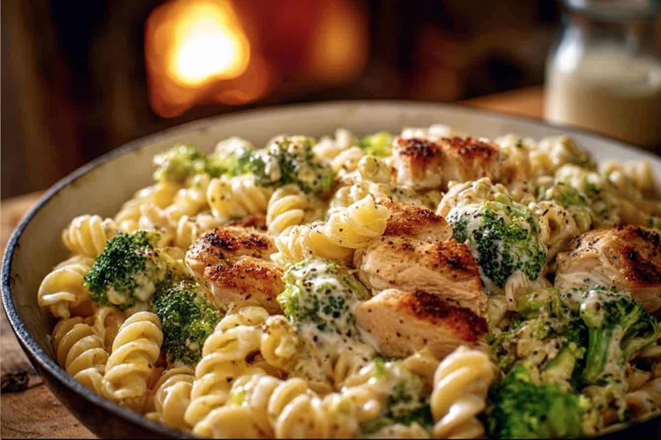 Creamy Rotisserie Chicken Broccoli Pasta