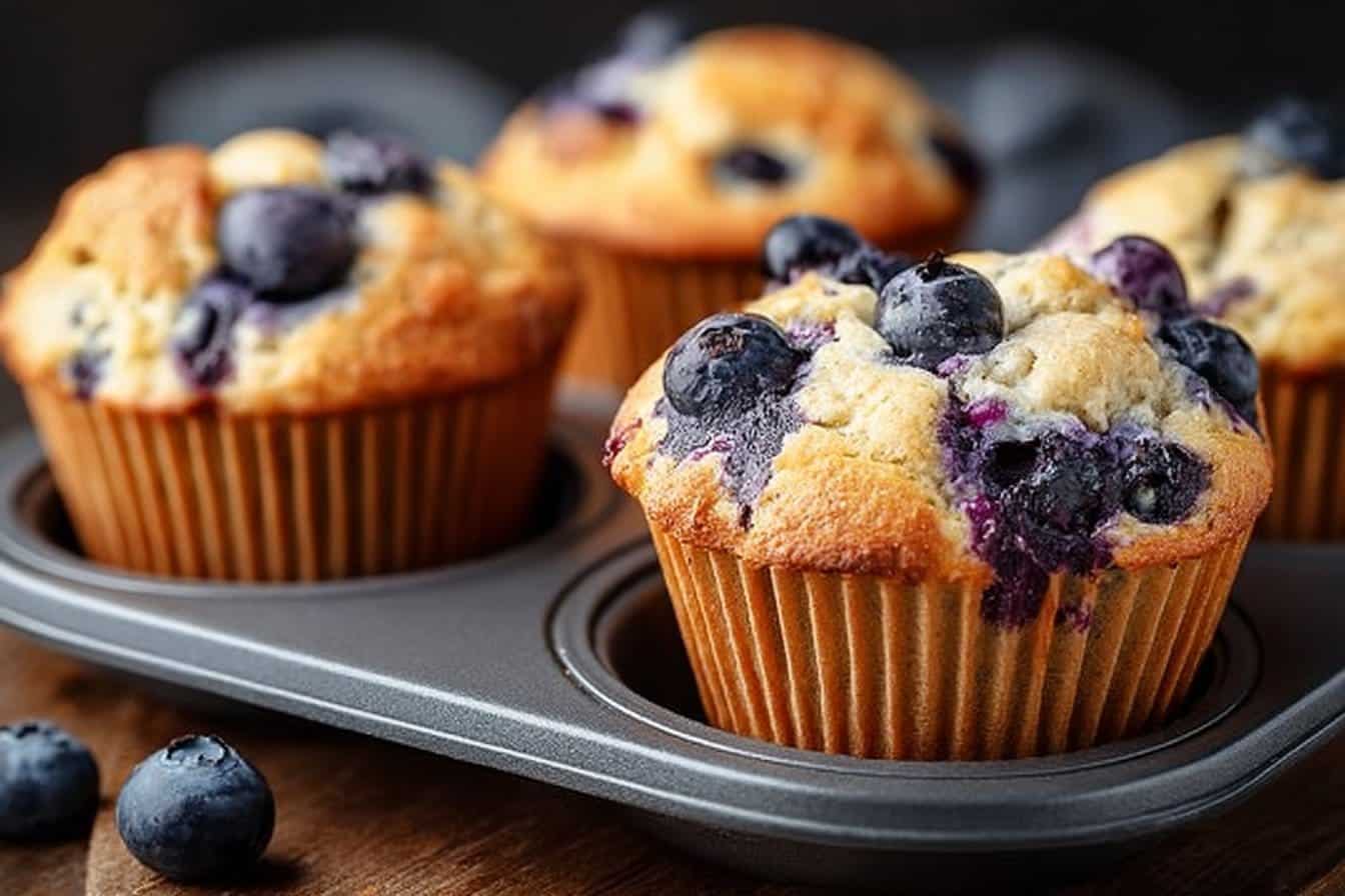 Homemade Blueberry Protein Muffins