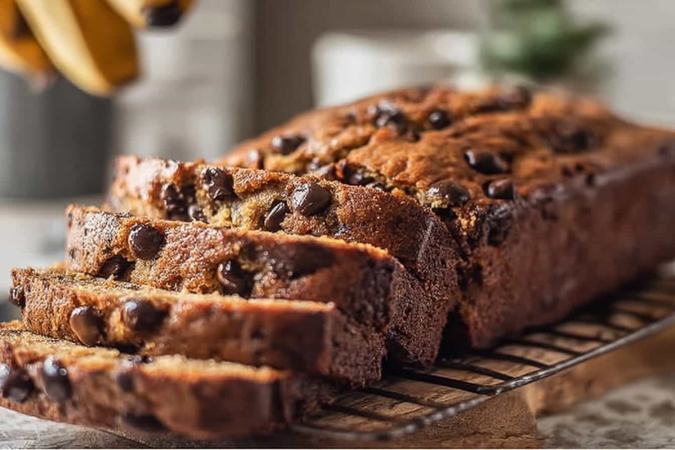 Super Moist Chocolate Chip Banana Bread Recipe