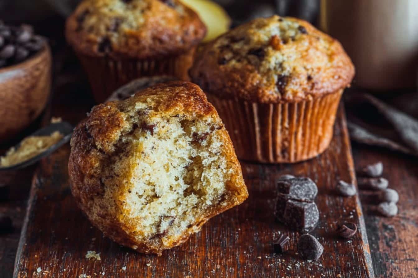 Soft and Moist Banana Muffins