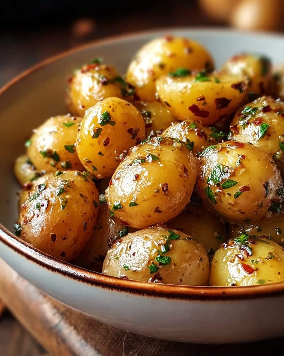 Garlic Sauce Baby Potatoes