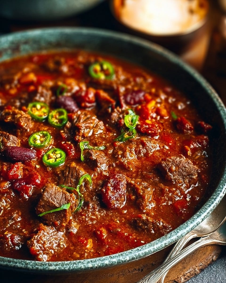 Chili con Costillas Cortas de Res y Chorizo