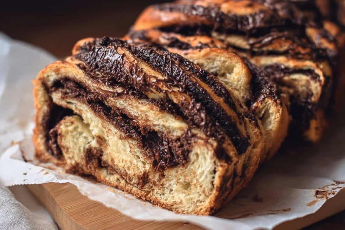 Sourdough Babka with a Sweet Chocolate Filling