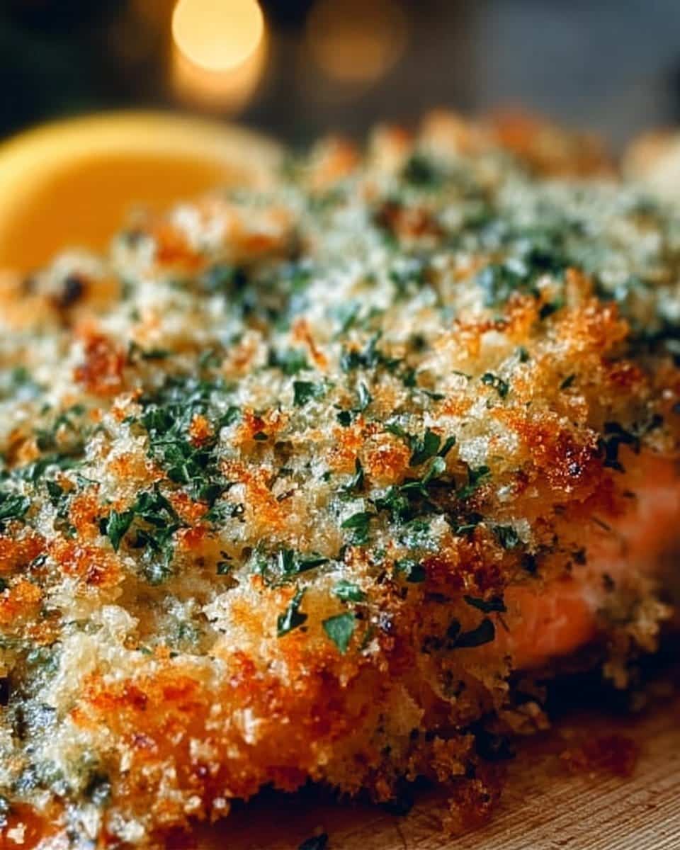 Crispy Parmesan Salmon Bake