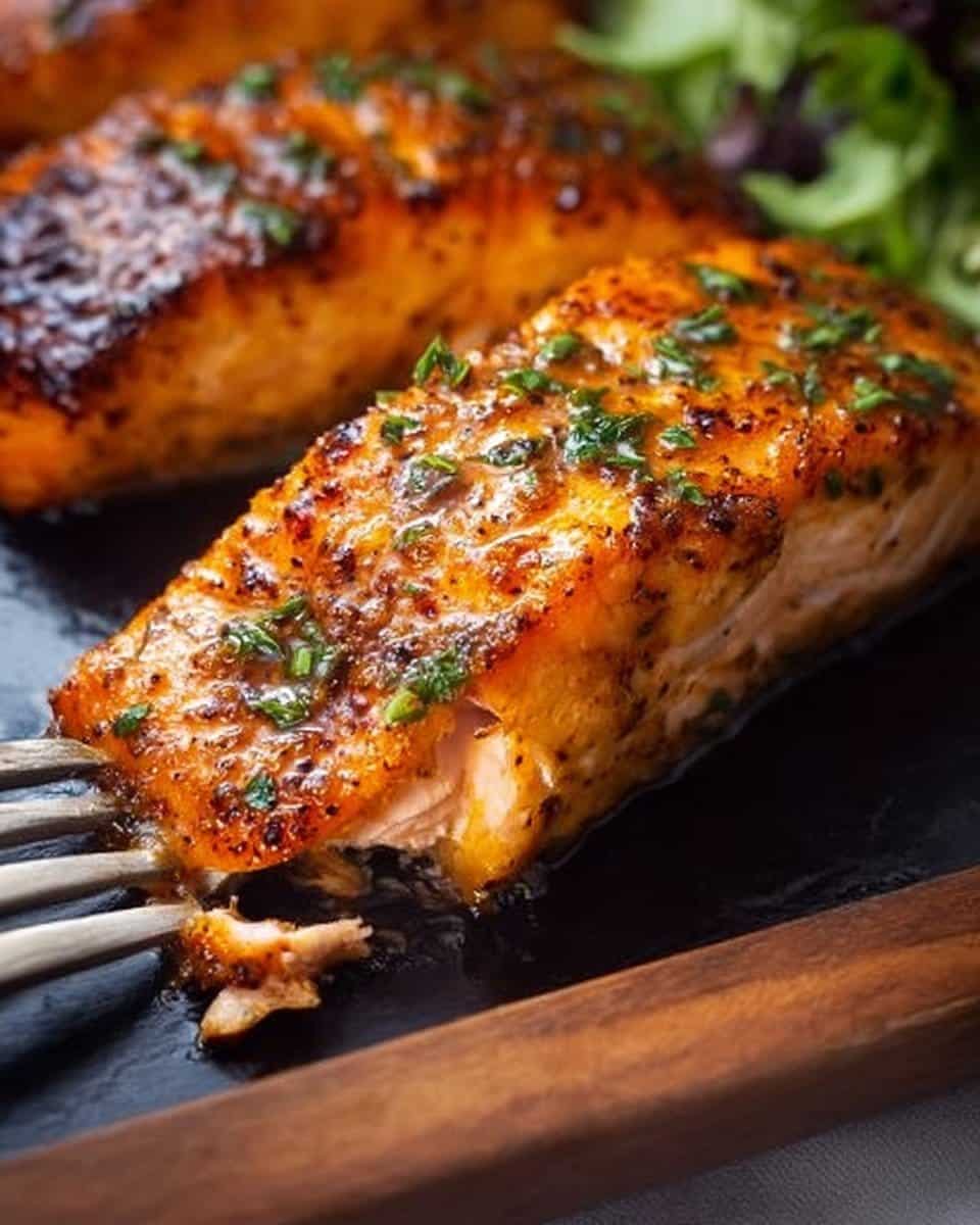 Air Fryer Honey Mustard Salmon