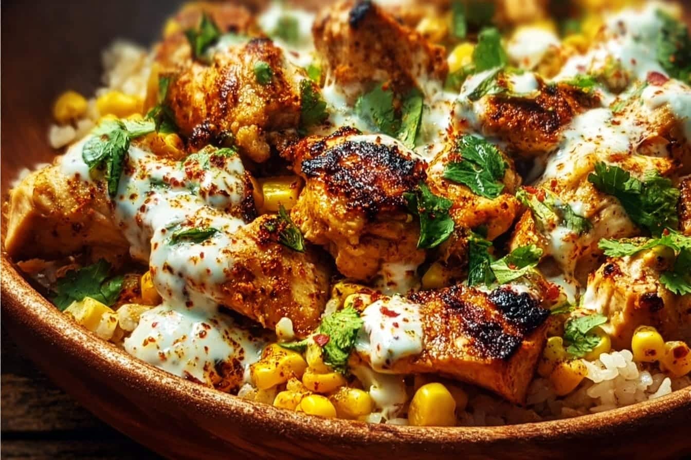 Tasty Street Corn Chicken Bowl - Alrightwithme