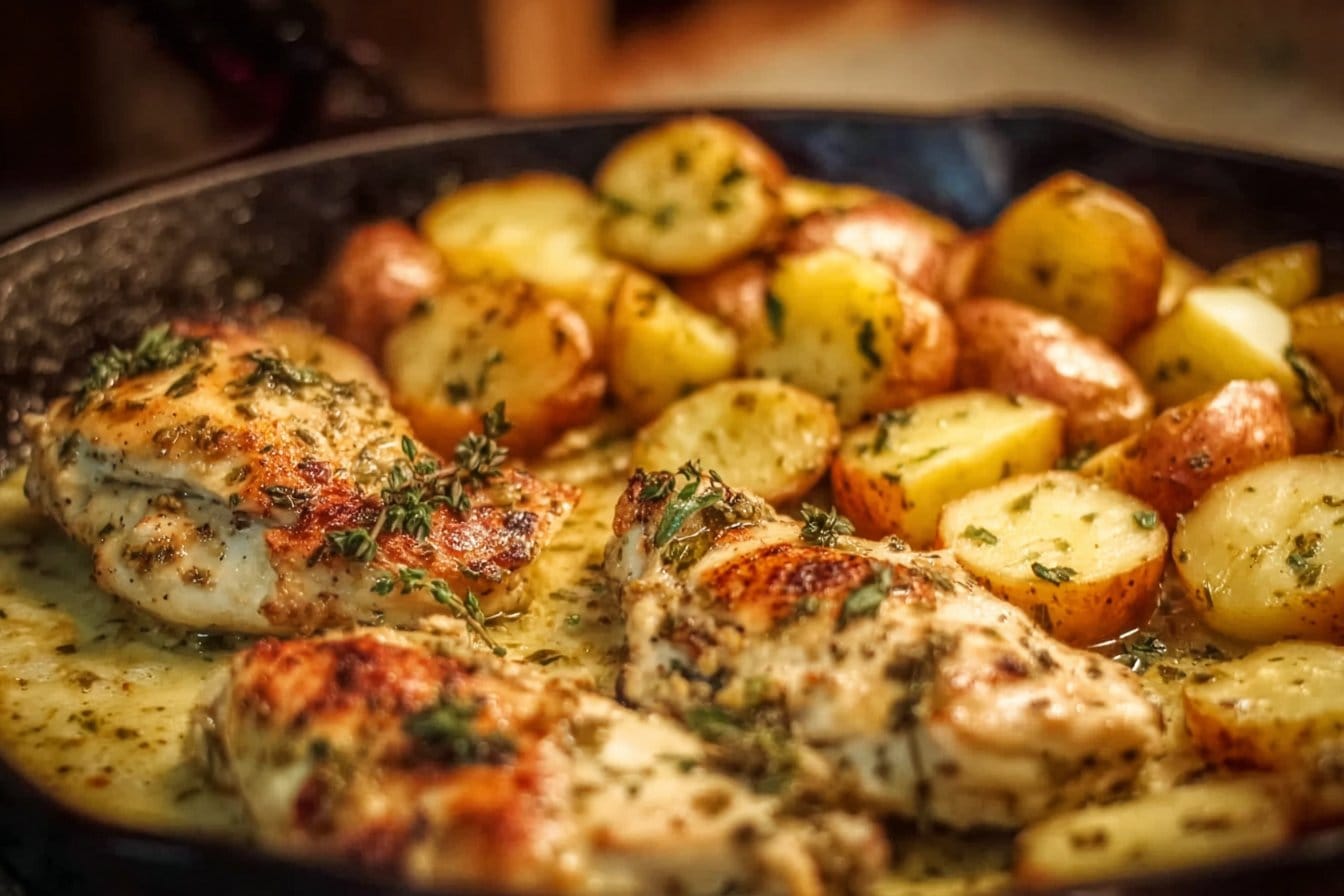 Garlic Parmesan Chicken & Potatoes