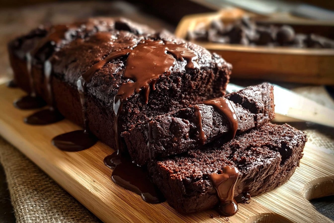 Hot Fudge Brownie Bread