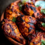 Delicious easy Tandoori Chicken marinated with spices and grilled to perfection