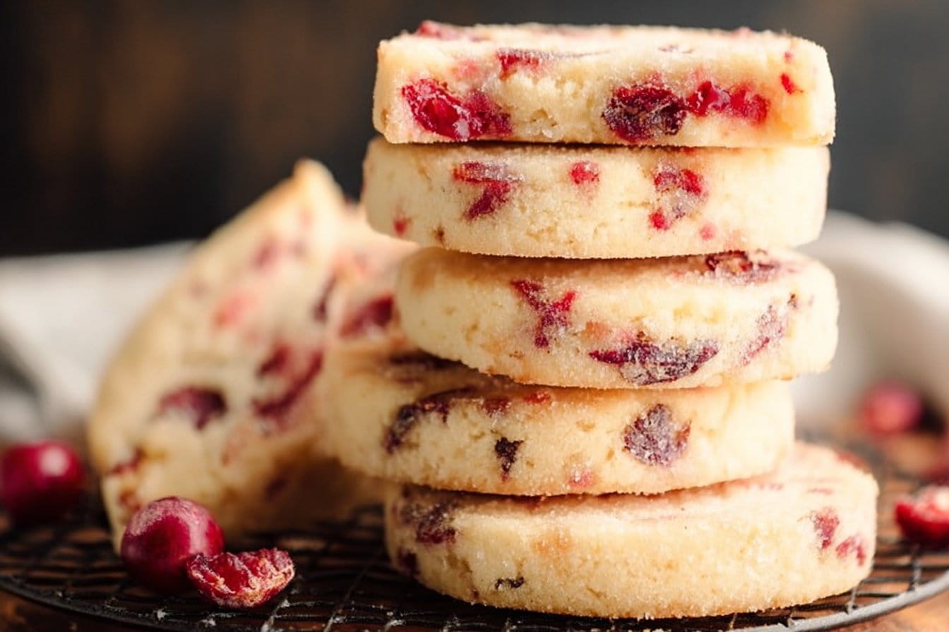 Cranberry Shortbread Cookies