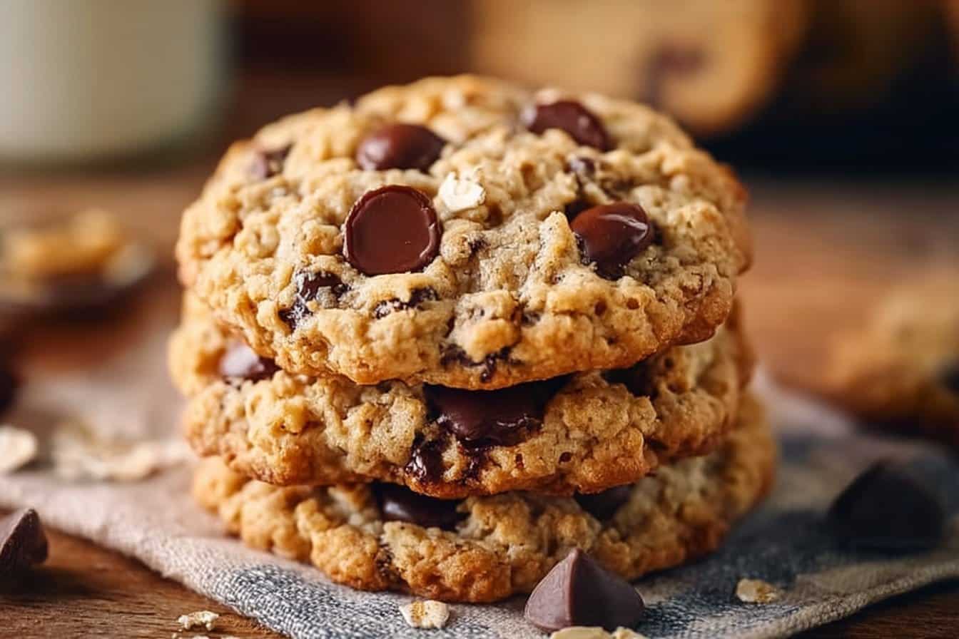 Peanut Butter Oatmeal Chocolate Chip Cookies