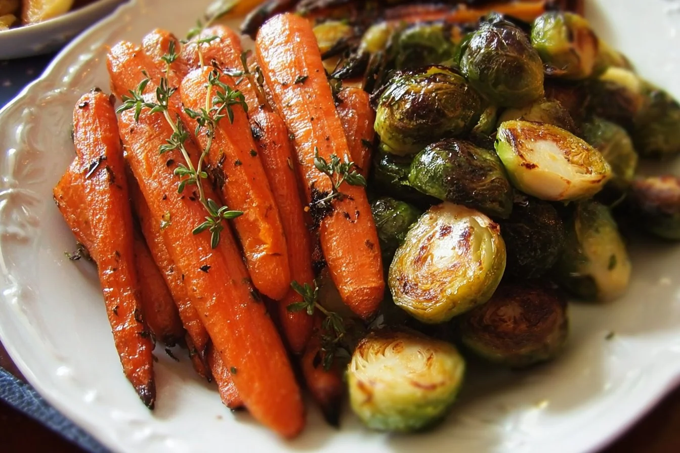 Colorful platter of gorgeous roasted veggies, showcasing vibrant flavors and textures.