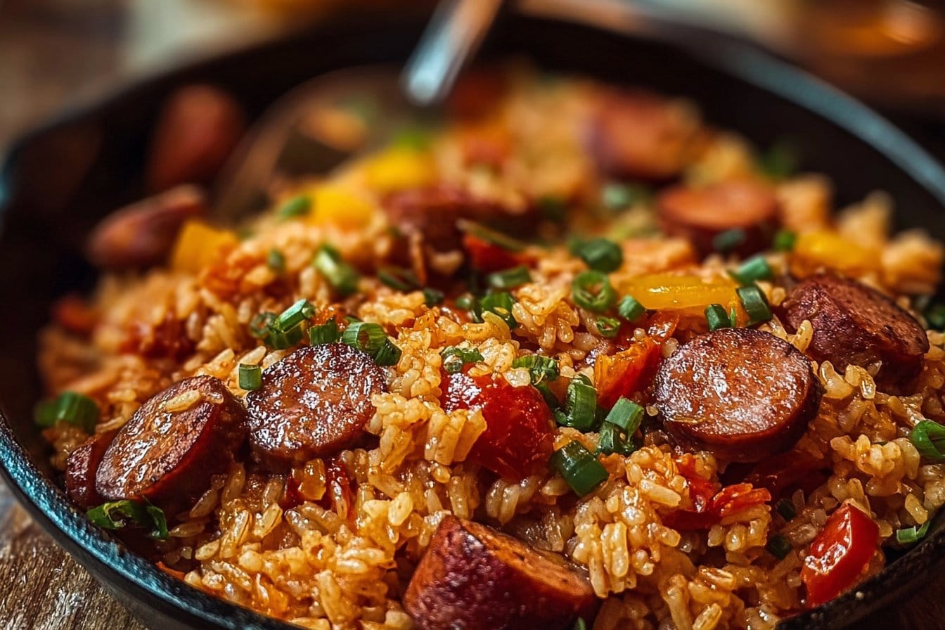 Cajun Sausage and Rice Skillet