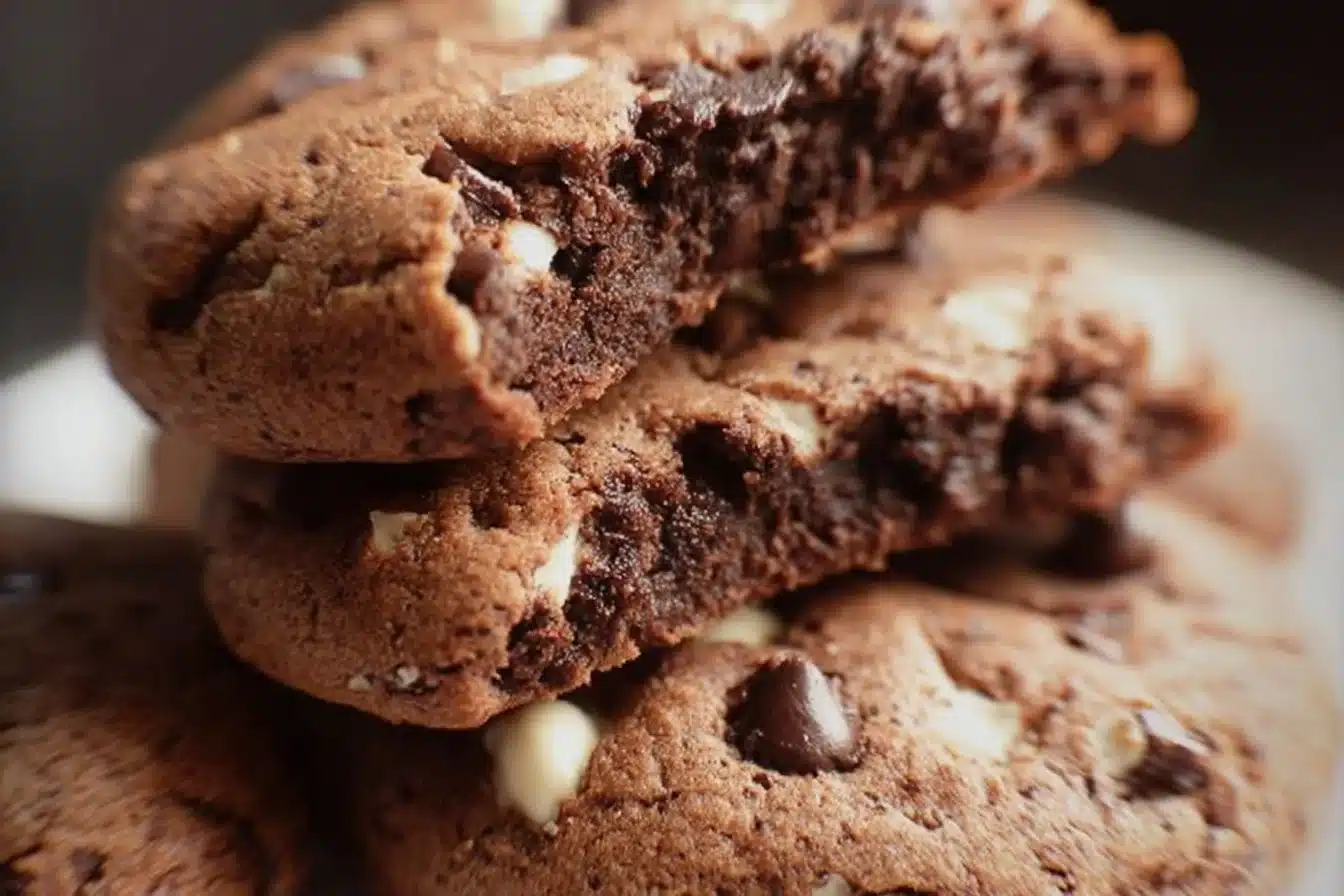 Inside Out Chocolate Chip Cookies with gooey chocolate centers