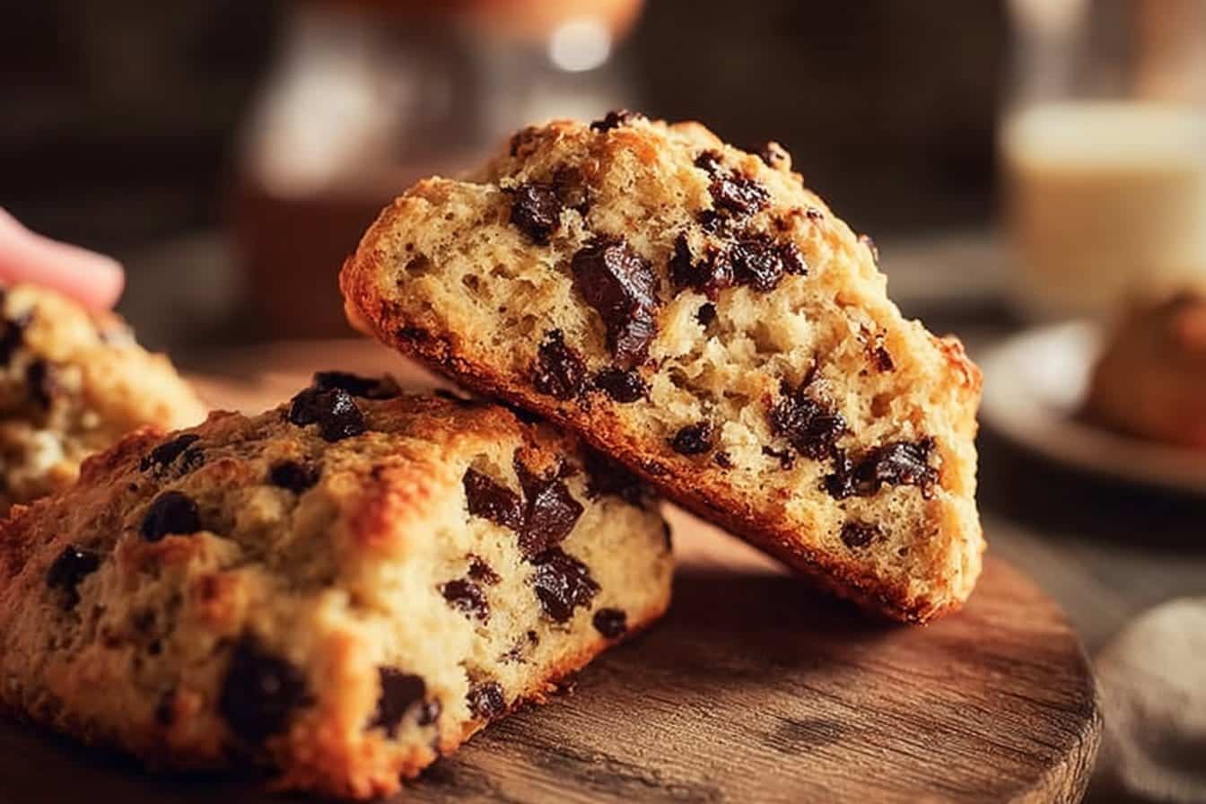 Banana Chocolate Chip Scones