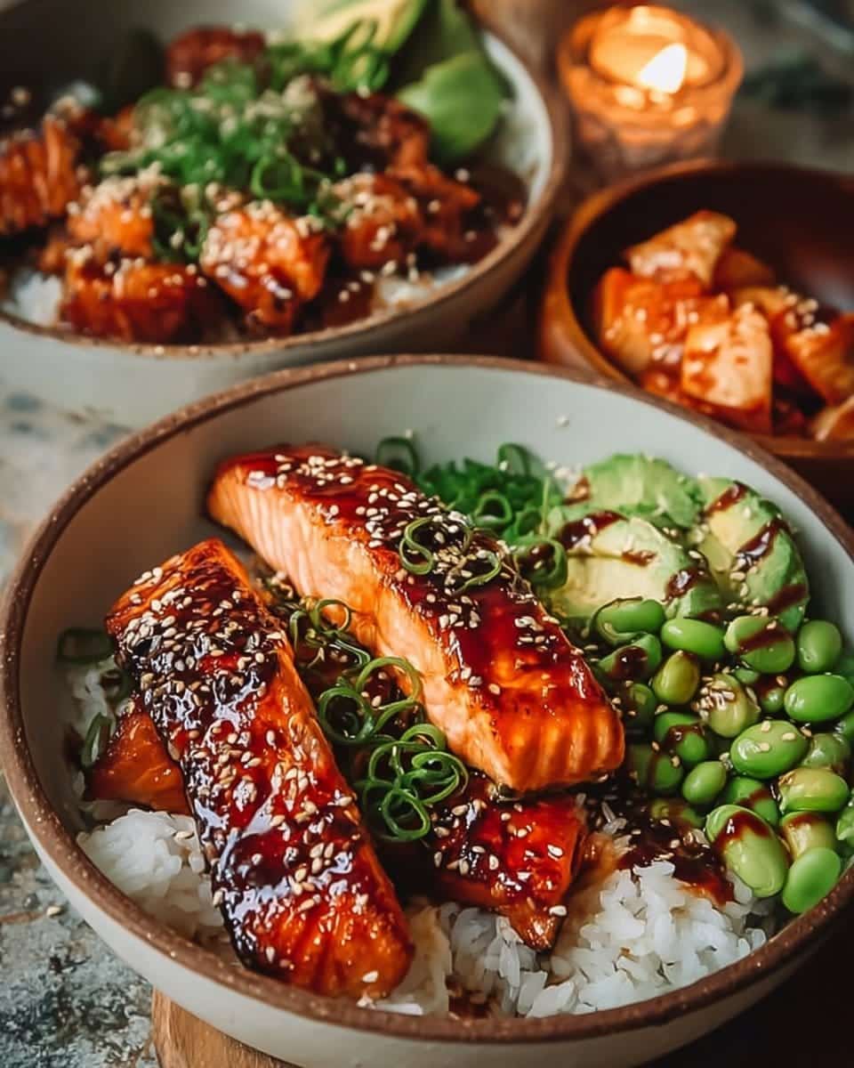 Honey Sriracha Salmon Bowls: A Sweet and Spicy Delight