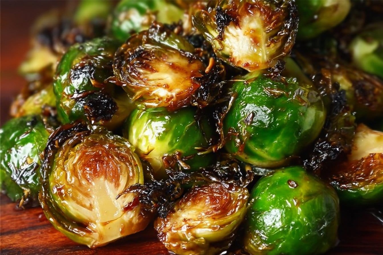 Crispy Honey Balsamic Brussels Sprouts