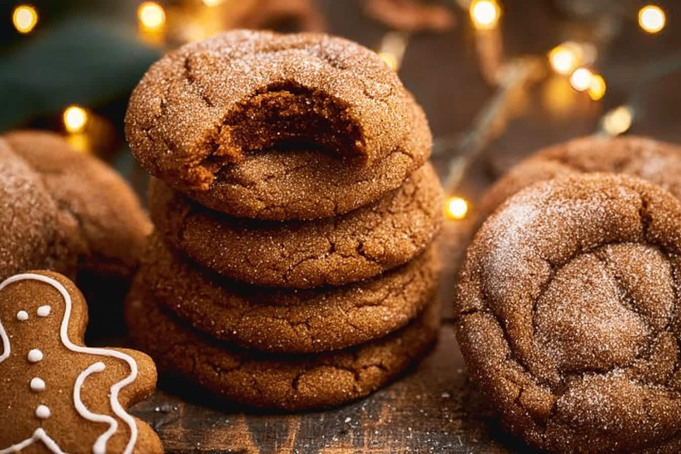 Gingerbread Cheesecake Cookies