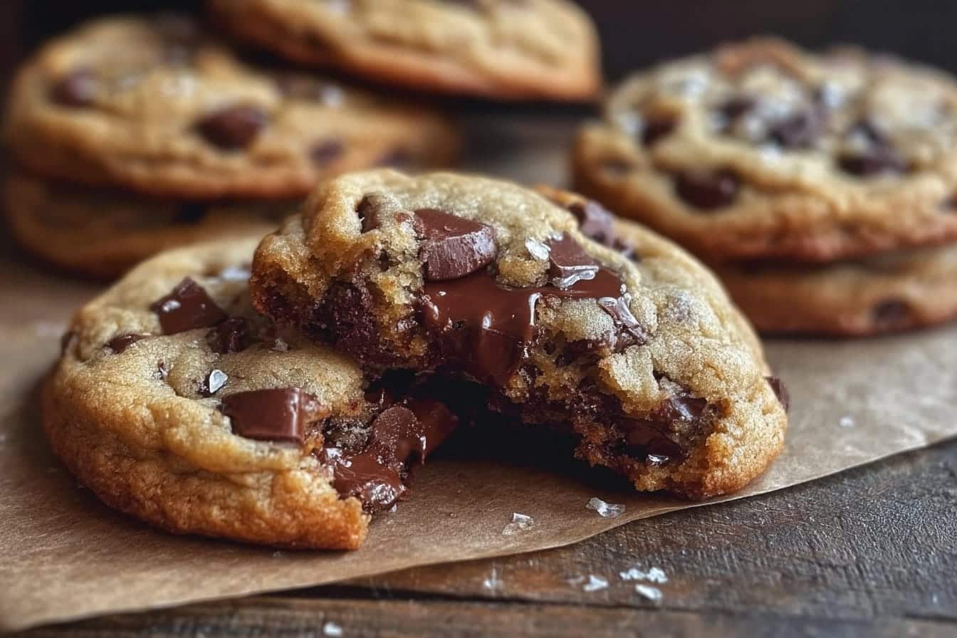 Ultra Thick Bakery Style Chocolate Chip Cookies – Crispy Edges, Gooey Centers, and Loaded with Chocolate!
