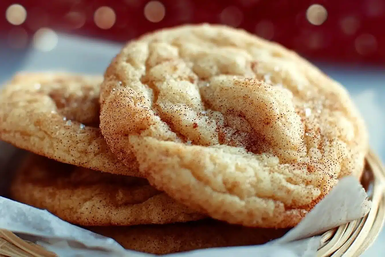 Delicious cinnamon sugar cookies on a rustic wooden table
