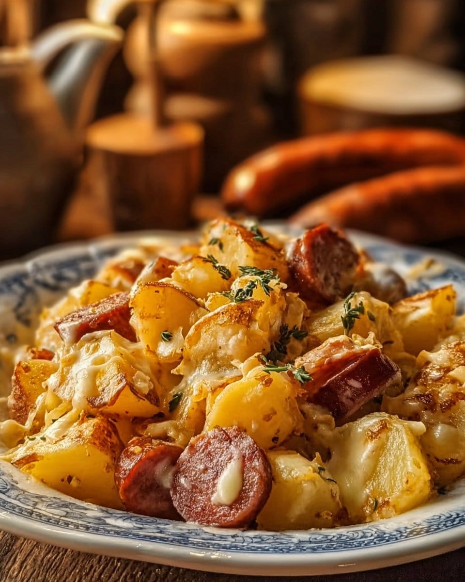 Cheesy Ranch Potatoes and Smoked Sausage