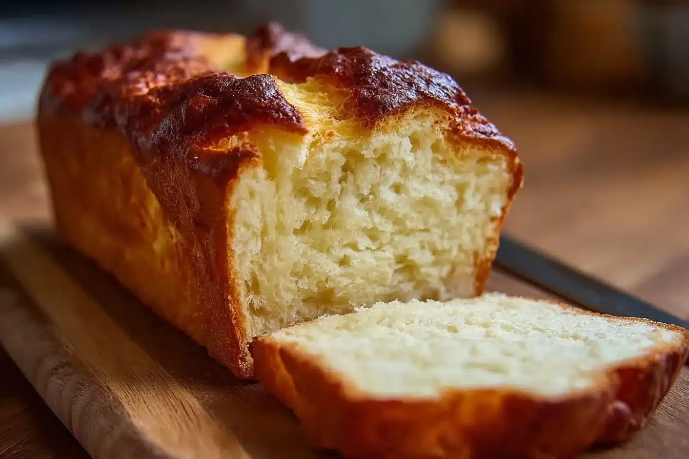 Zero Carb Yogurt Bread fresh out of the oven, ready to be served.