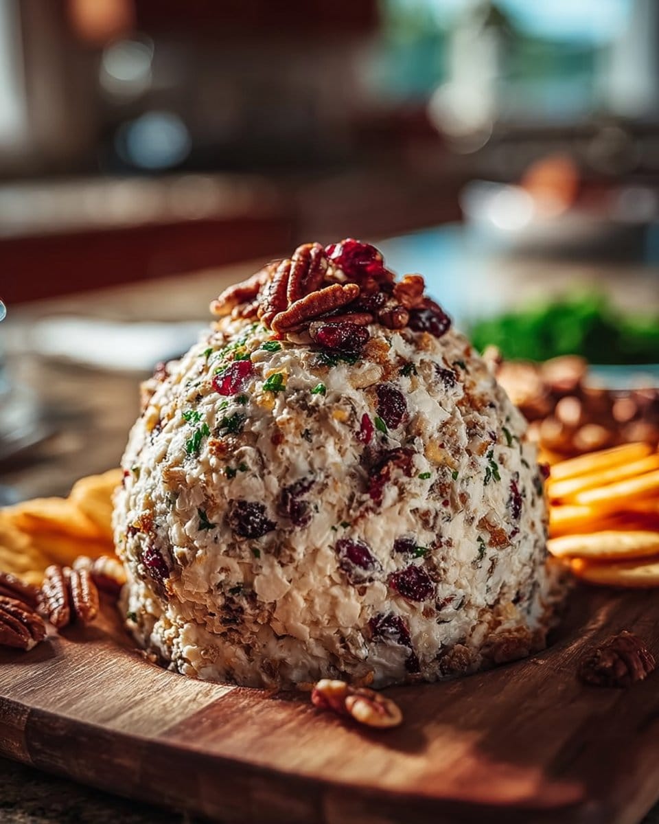 Christmas Cranberry Pecan Cheese Ball
