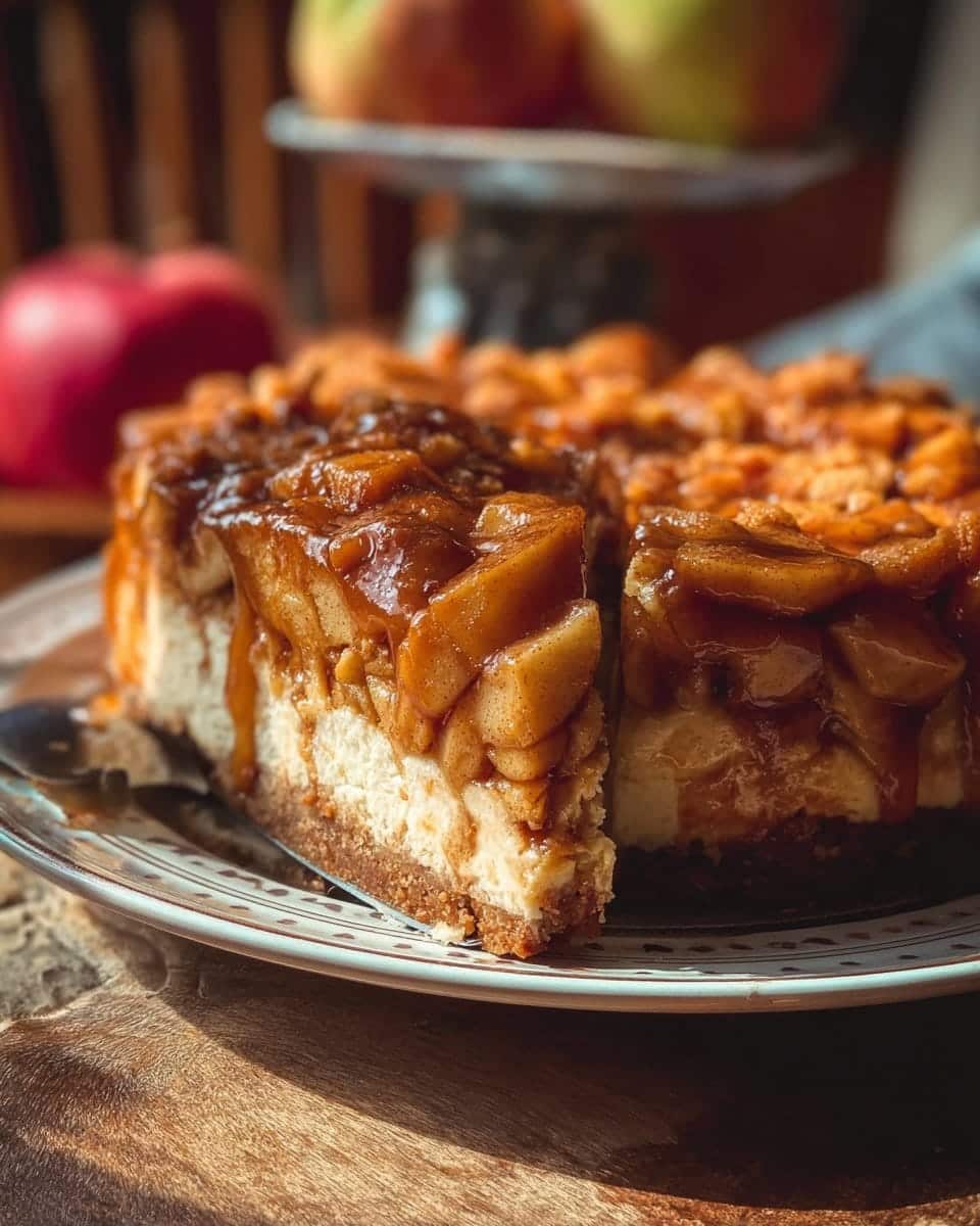 Salted Caramel Apple Pie Cheesecake