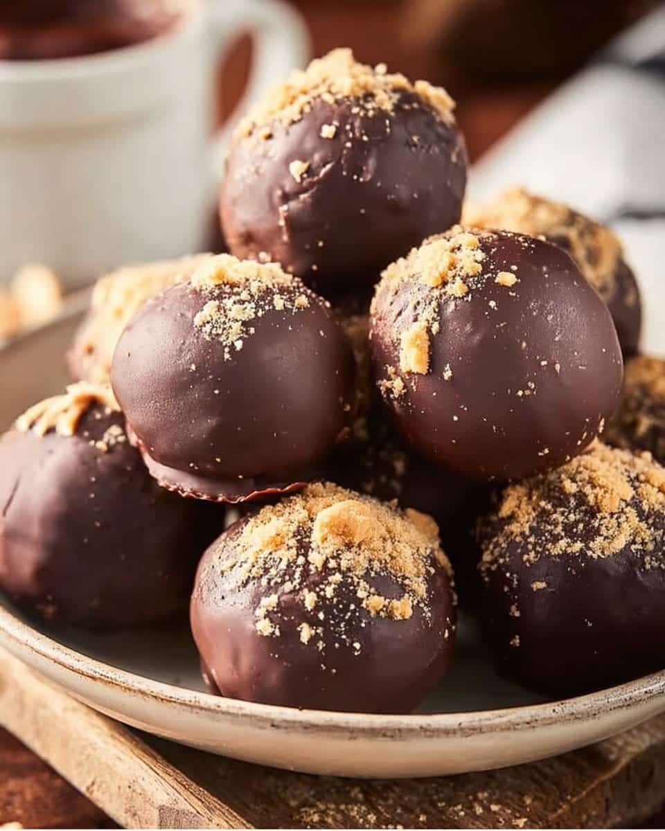 Peanut Butter Balls With Graham Crackers