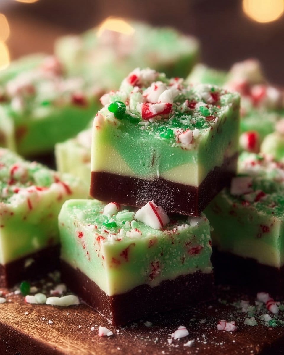 Grinch Peppermint Fudge