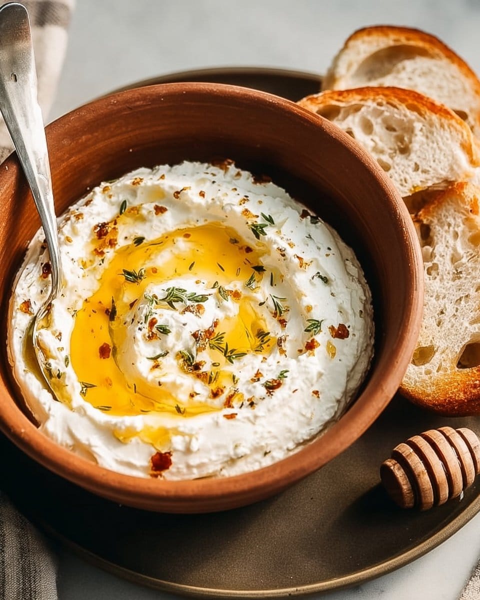 Delicious Ricotta Dip with Hot Honey