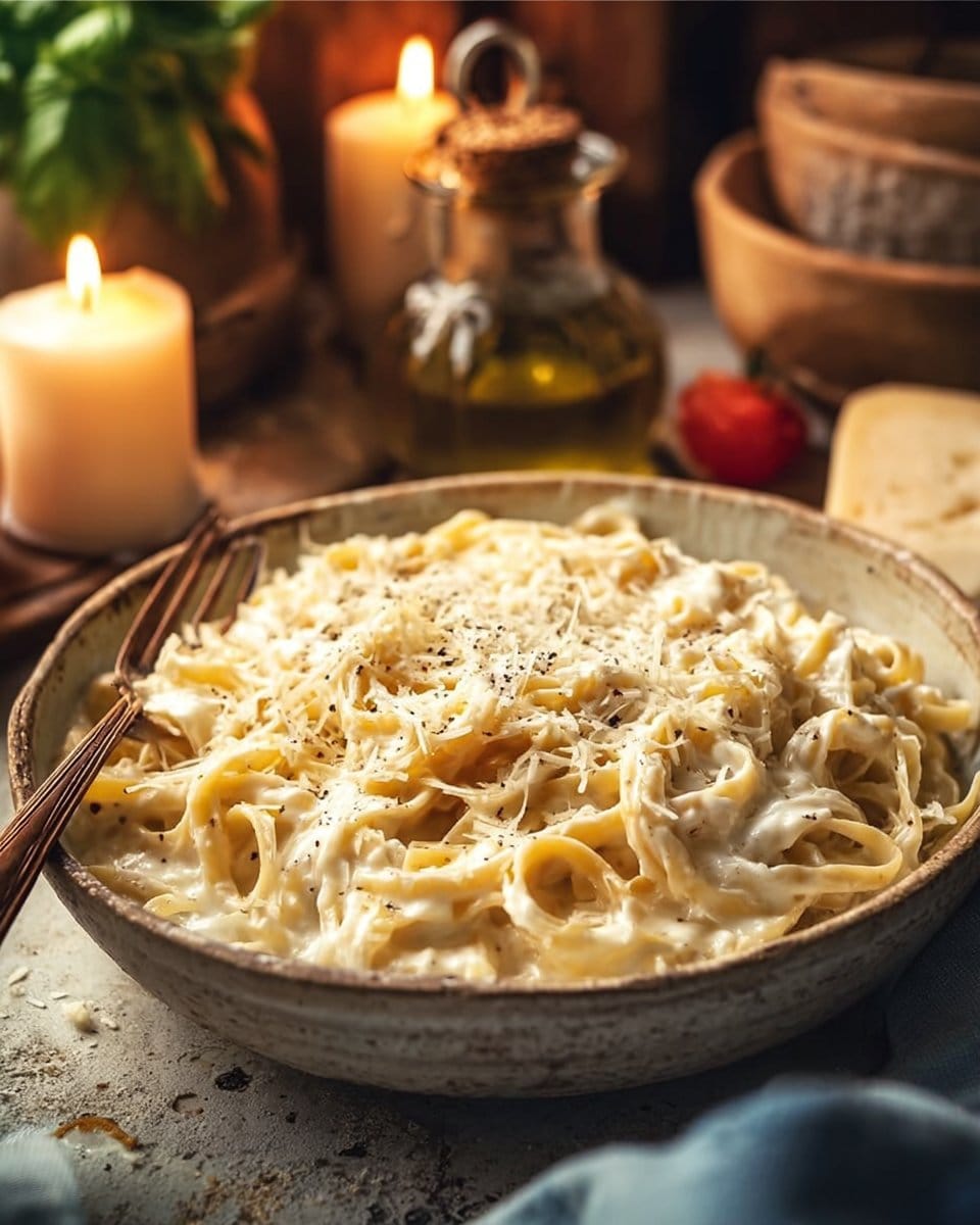 Cottage Cheese Alfredo Pasta
