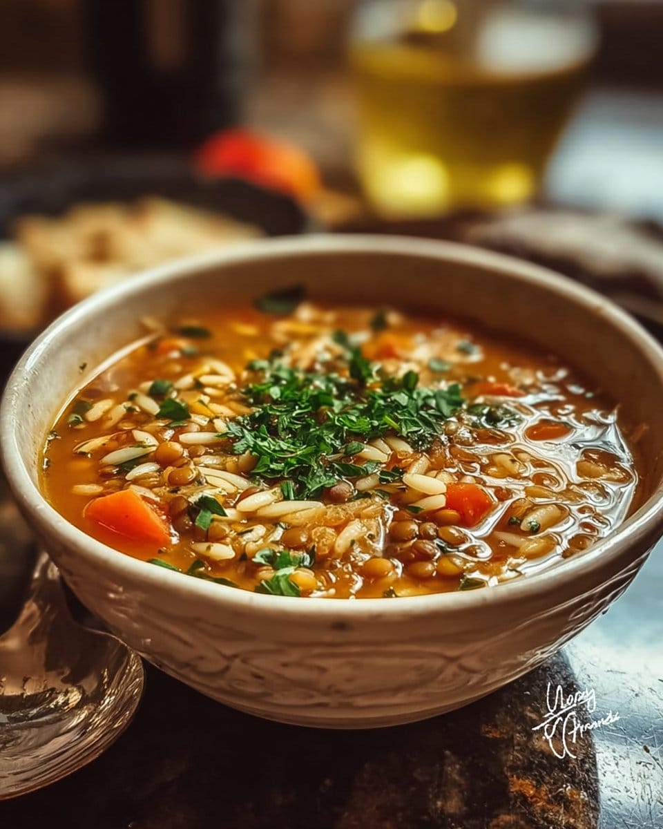 Lentil Orzo Soup