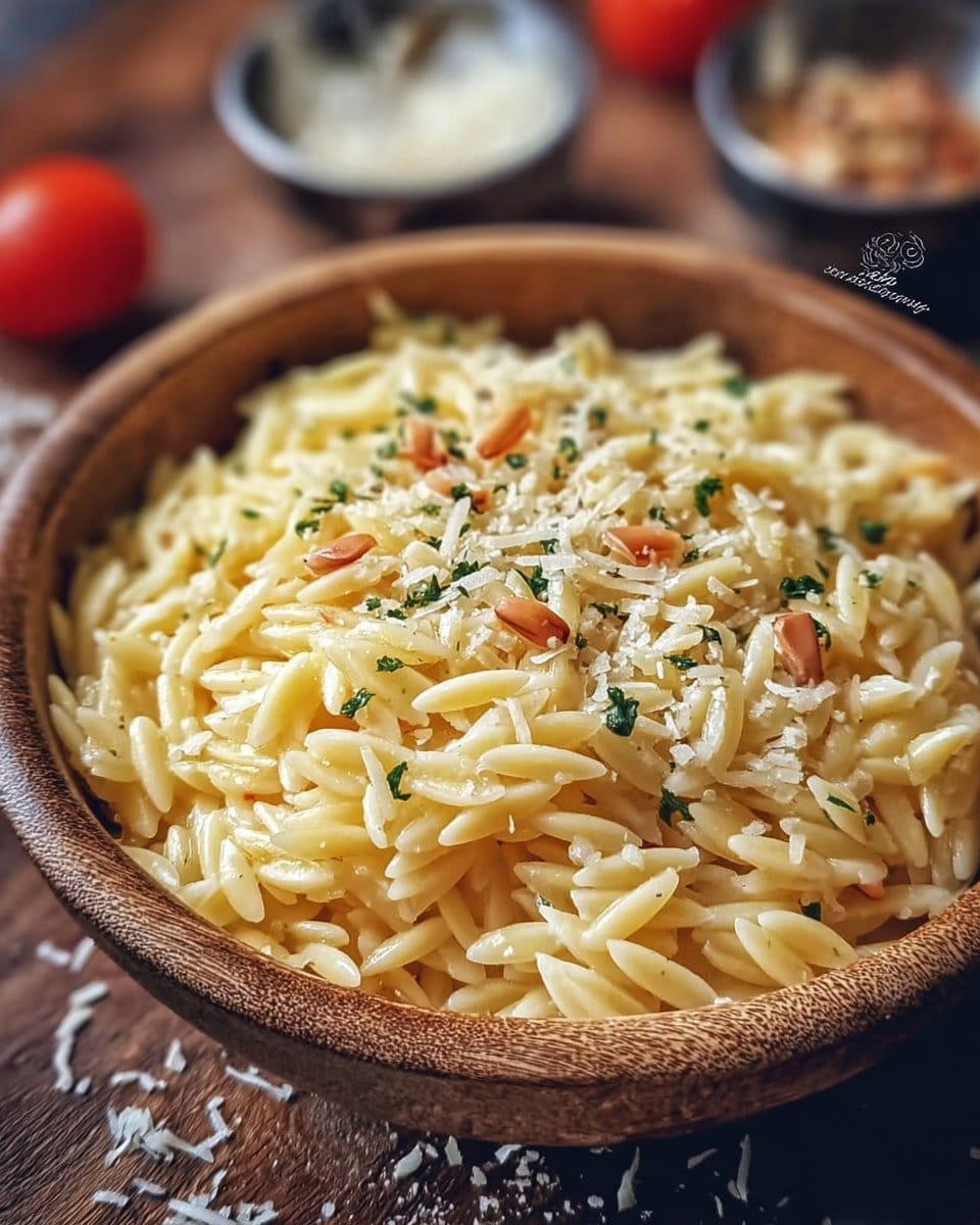 Creamy Garlic Parmesan Orzo