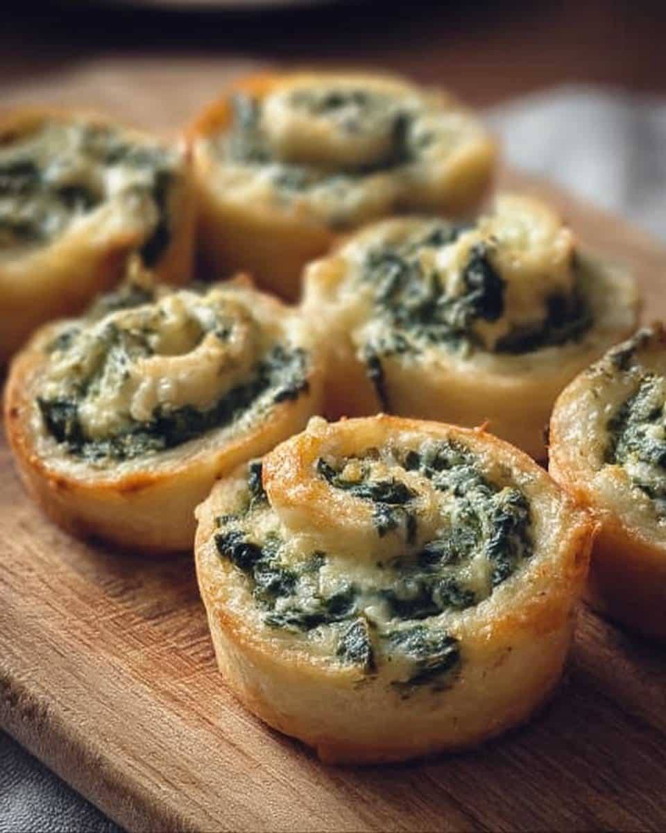 Spinach Dip in Bite-Sized Pinwheels
