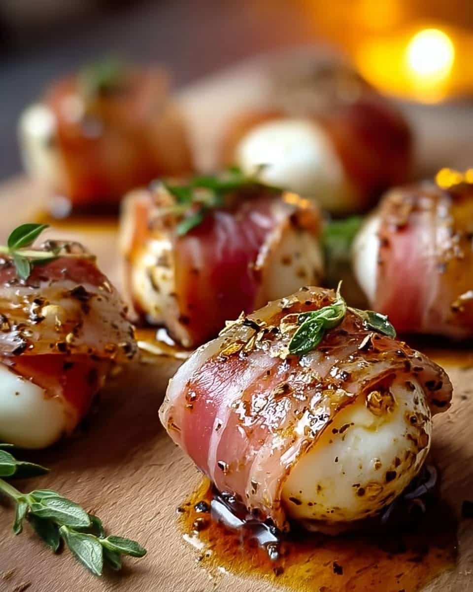 Prosciutto Wrapped Mozzarella Bites