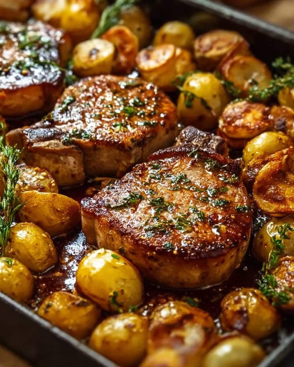 Sheet Pan Pork Chops and Potatoes