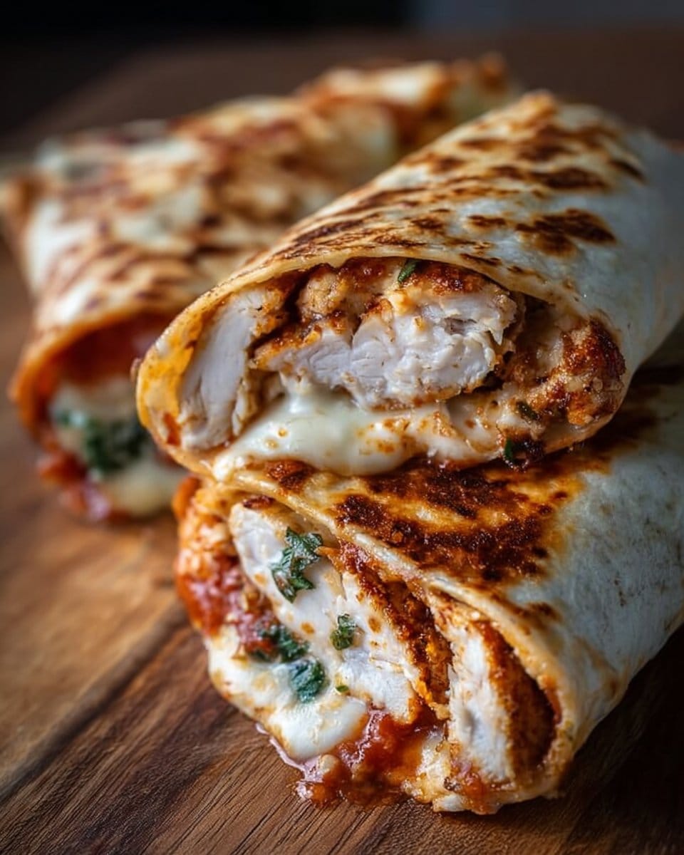 Crispy Air Fryer Chicken & Mozzarella Wraps