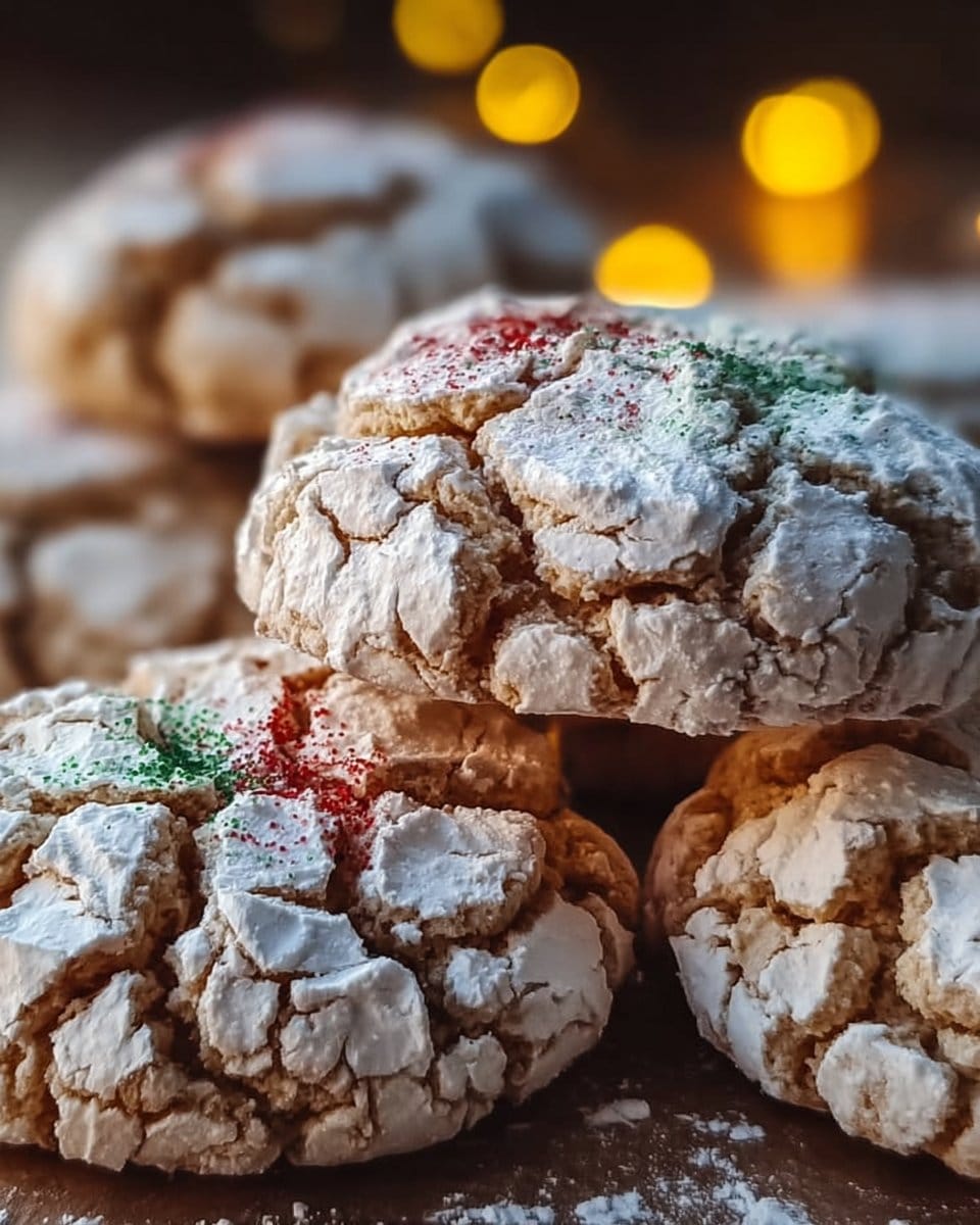 Cool Whip Christmas Crinkle Cookies