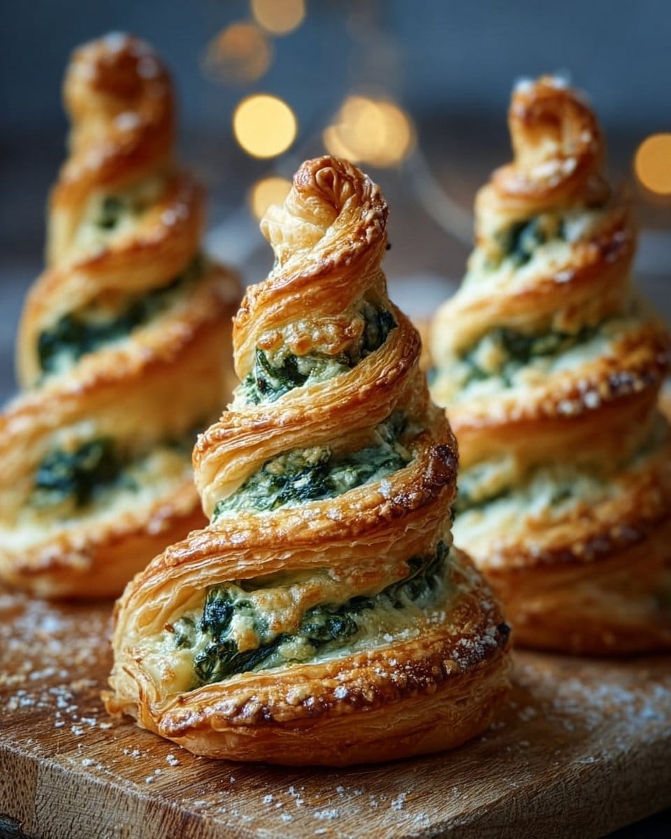 Spinach Puff Pastry Trees