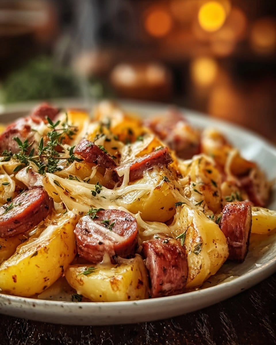 Cheesy Ranch Potatoes and Smoked Sausage