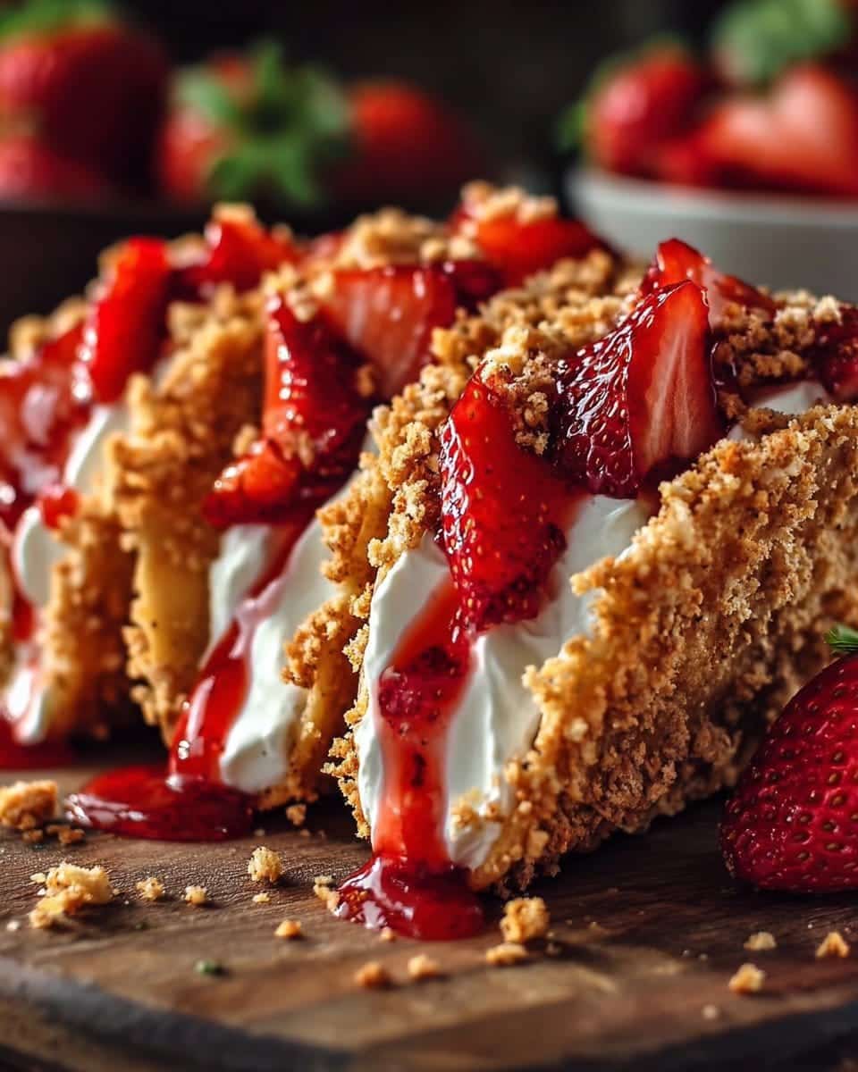 Strawberry Crunch Cheesecake Tacos