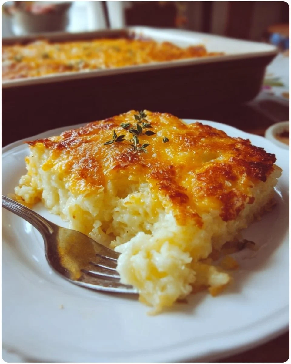 Delicious hashbrown casserole dish, better than Cracker Barrel's classic recipe.