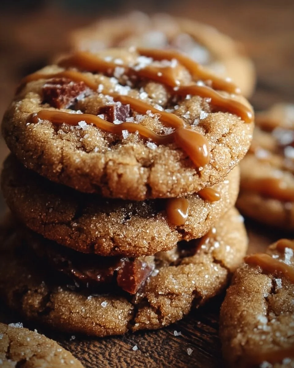 Delicious brown sugar cinnamon caramel cookies fresh out of the oven