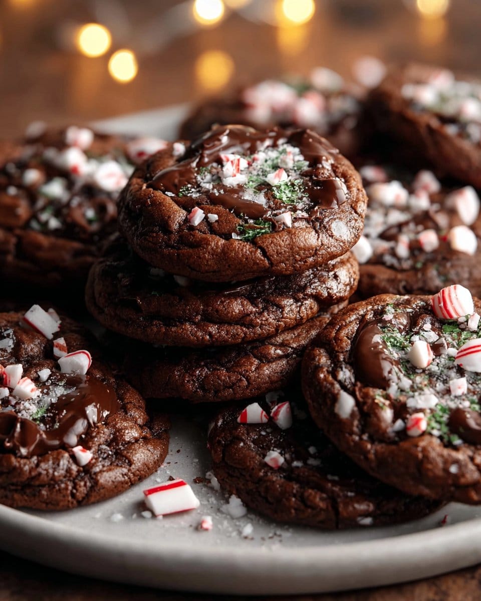 Peppermint Brownie Cookies